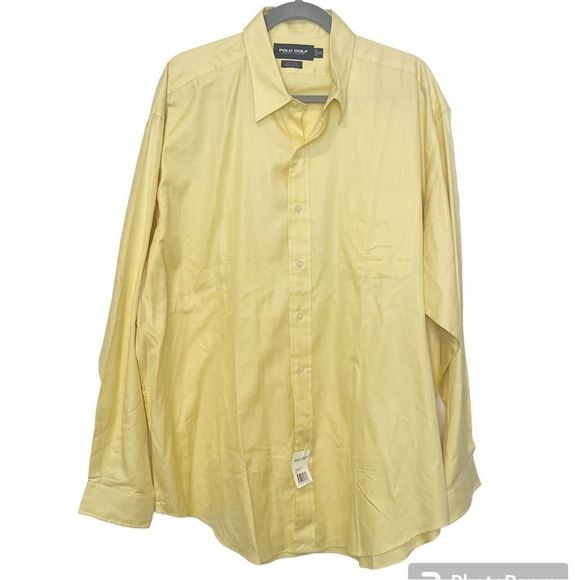 Polo by Ralph Lauren Shirts Pologolf Nwt Mens Yellow Button Down